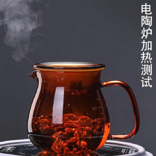 手冲咖啡分享壶耐高温琥珀色带盖带刻度玻璃日式聪明挂耳器具器具,淘宝优惠券,粉丝福利购,淘宝优惠卷