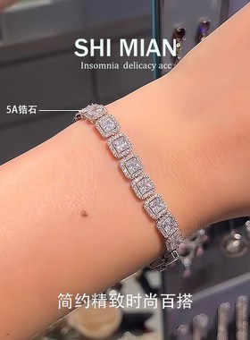 璀璨满锆逆爱池骋同款冰糖手链z几何奢华高级感手饰配饰礼物送人