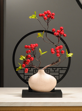 新中式家居客厅屏风中式摆件酒柜电视柜玄关隔断办公室书房装饰品