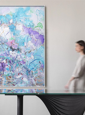 又见新绿 现代简约客厅装饰画植物花卉玄关挂画轻奢高级样板间画