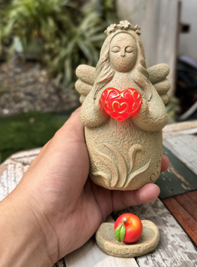 塞尔达女神小天使摆件仿石树脂动漫游戏场景手办收藏装饰创意亮灯