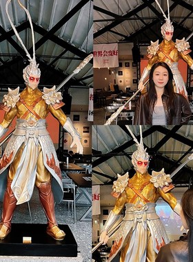 网吧电竞门店黑神话悟空摆件齐天大圣斗战胜佛玻璃钢雕Z塑潮玩装