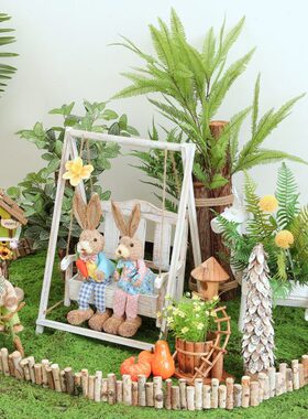 秋千花架空中吊饰幼儿园教室走廊装饰田园自然摆件环创材料壁饰