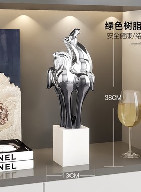 马到成功客厅大型落地摆件电视柜D旁雕塑酒店大堂装饰品乔迁新居
