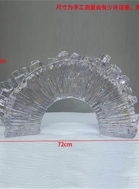 现代样板房轻奢雕塑摆件透明树脂太湖石酒K店客厅玄关桌面软装饰