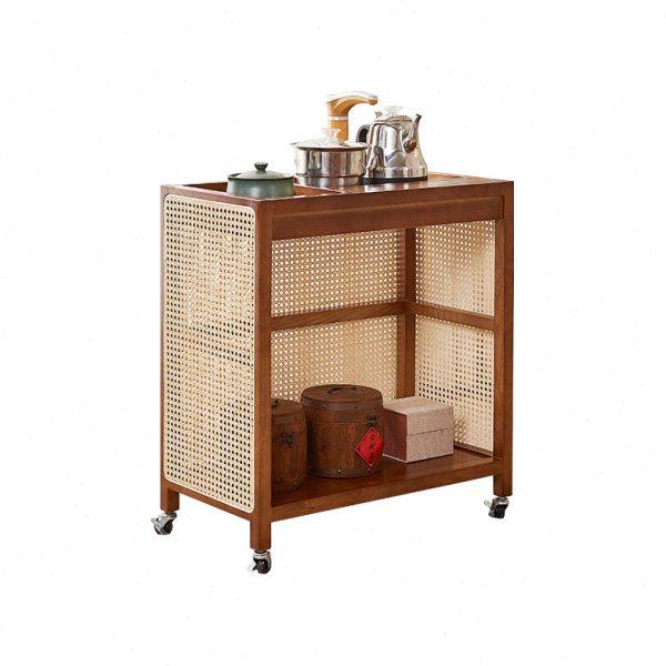 日式茶室家具藤编茶水柜茶几柜可移动烧水壶一体小茶台泡茶桌边柜,淘宝优惠券,粉丝福利购,淘宝优惠卷