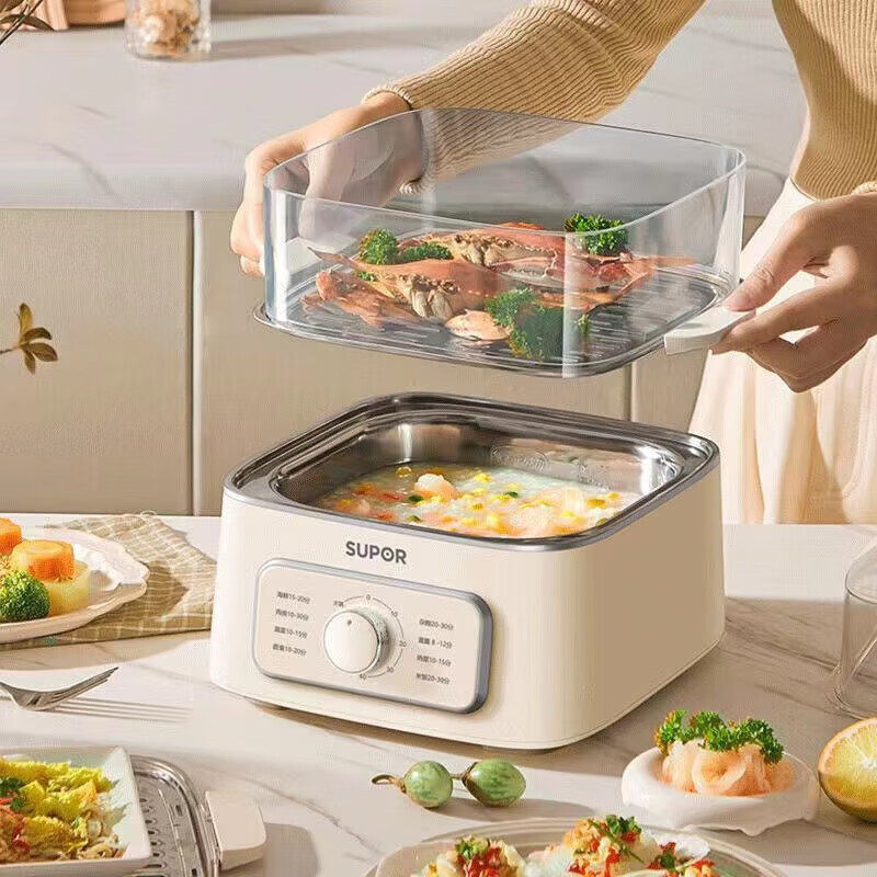 SUPOR苏泊尔电蒸锅家用多功能立体蒸煮锅具大容量台式蒸箱,淘宝优惠券,粉丝福利购,淘宝优惠卷