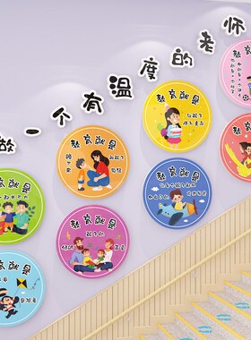 幼师园环创主走墙成品做个有温度的老儿墙贴教室题廊楼梯墙面装饰