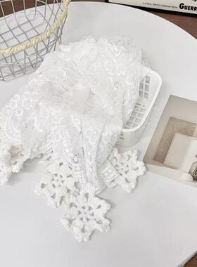 秋冬雪花小屁帘蕾丝半身裙纱罩