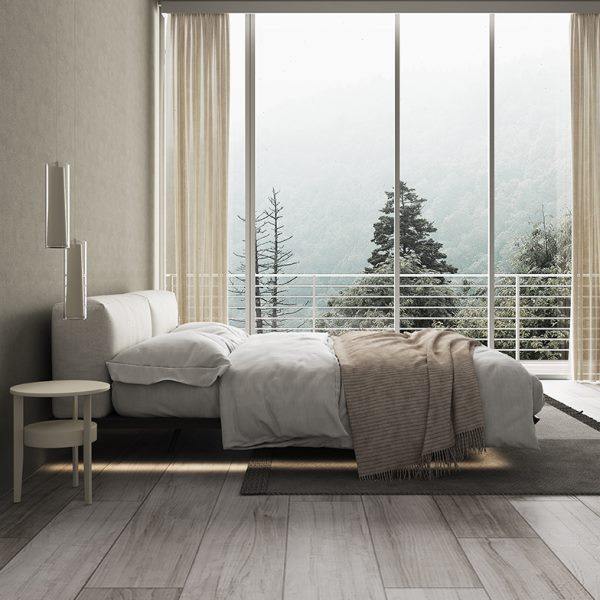 侘寂悬浮床白色科技布/白蜡木床板/工业风意式轻奢简约布床布艺床,淘宝优惠券,粉丝福利购,淘宝优惠卷