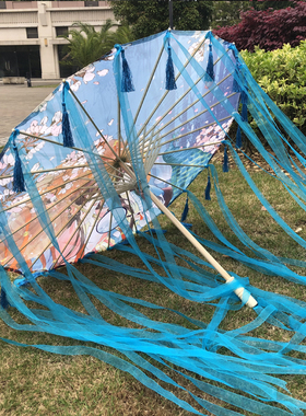 古典伞国风流苏油纸中吊顶装饰拍照摄影道纸舞蹈汉服油具伞工艺伞