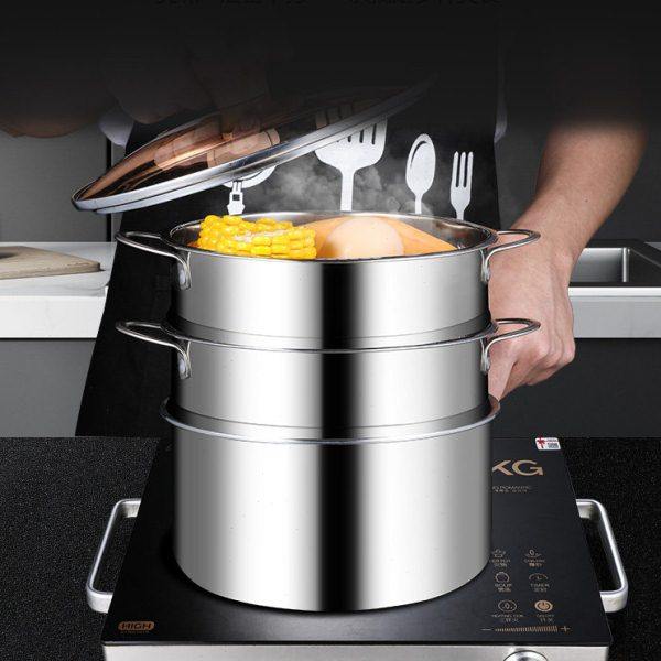 蒸屉家用304不锈钢蒸笼蒸锅篦子蒸格蒸馒头神器加高蒸隔层蒸架托,淘宝优惠券,粉丝福利购,淘宝优惠卷