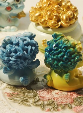 现货!貔貅树脂h小摆件卡通可爱办公室桌面车载装饰大气纳福礼物
