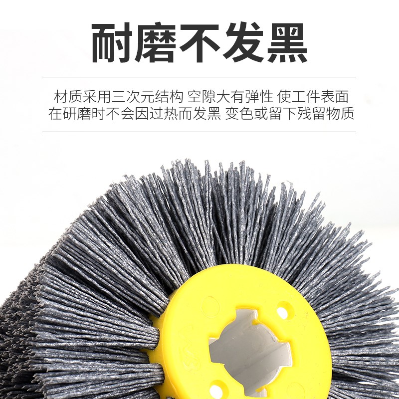 进口磨料丝拉丝轮抛光木纹还原杜邦丝拉丝机N木材不锈钢仿古漆抛 - 图3