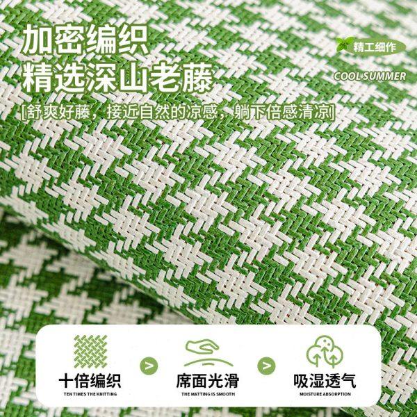 2024新款凉感藤席直排沙发垫夏天凉席坐垫防滑夏季套罩级感盖布,淘宝优惠券,粉丝福利购,淘宝优惠卷