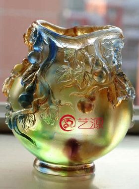 琉璃福禄笔筒创意家居办公商务会议饰品长辈朋友同事生日礼品礼物