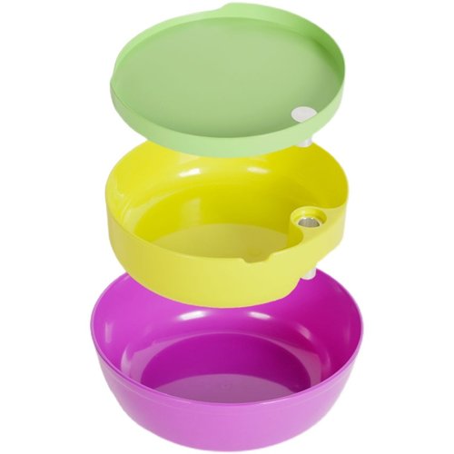 野钓便携饵料盒套装拉饵盘开饵盆组合结实耐用黑坑散炮盆通用塑料 - 图3