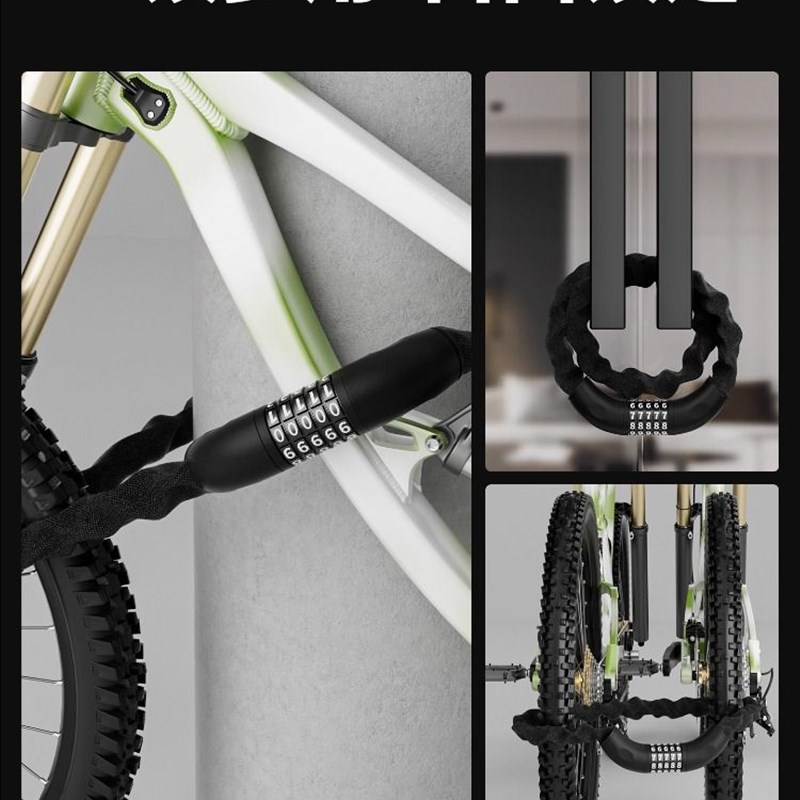 玻璃门锁防盗密i码炼条锁商铺店面门插锁家用锁具庭院大门防水防 - 图2