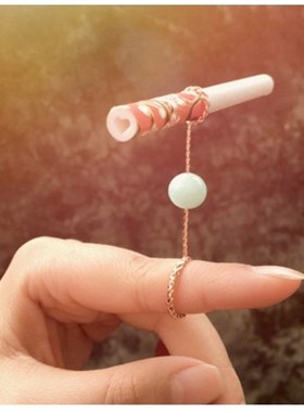 烟托戒指男女士抽烟指环烟架烟嘴创意个性细烟专V用师父宋佳同款