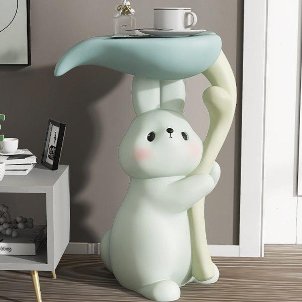 大型兔子茶几落地摆件托盘收纳客厅电视柜沙发旁软装饰品乔迁新居,淘宝优惠券,粉丝福利购,淘宝优惠卷