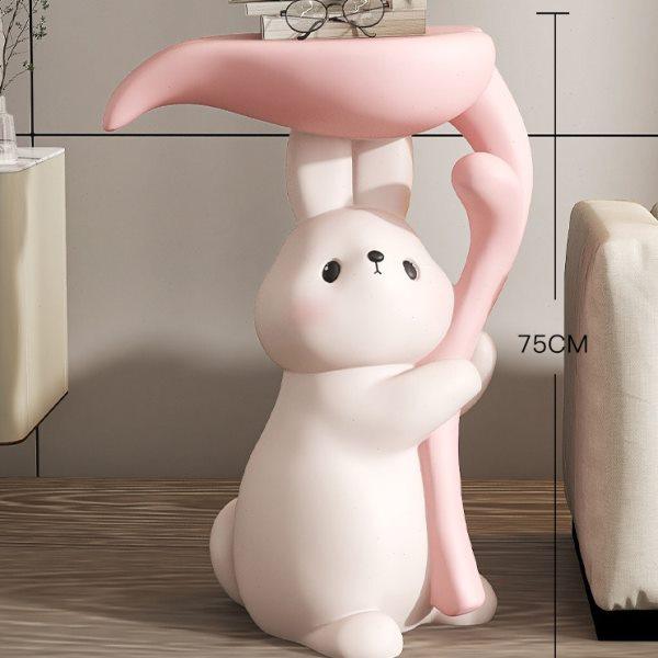 大型兔子茶几落地摆件托盘收纳客厅电视柜沙发旁软装饰品乔迁新居,淘宝优惠券,粉丝福利购,淘宝优惠卷