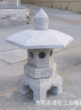青石灯笼庭院日式石灯笼仿古石头灯户外中式酒店园林景观装饰摆件