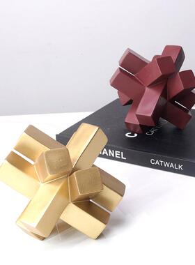 新中式厅谈区故宫红系AYP列牟模型摆件创客洽意摆隼件