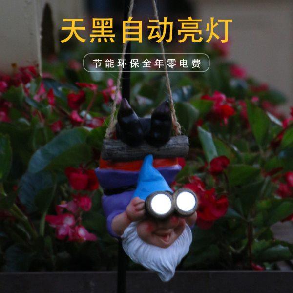 创意精灵太阳能灯挂件花园别墅庭院装饰户外阳台造景树脂工艺摆件,淘宝优惠券,粉丝福利购,淘宝优惠卷