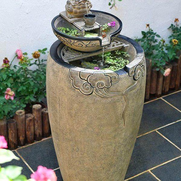 L!庭院流水摆件室外吐水水景水系景观循环水户外阳台鱼缸造景布置,淘宝优惠券,粉丝福利购,淘宝优惠卷