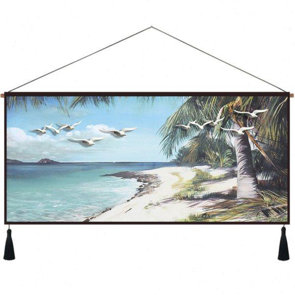 中式客厅装饰画荷花挂毯中国风沙发装饰挂布背景墙布艺壁毯装饰布,淘宝优惠券,粉丝福利购,淘宝优惠卷