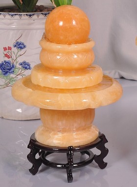 乐善堂石材风水球摆件大理石流水喷泉新房家居结婚礼物简约桌面款