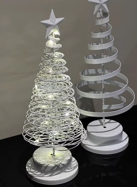 新家的100个快j递圣诞树灯圣诞节装H饰摆件桌面客厅房间布置小型