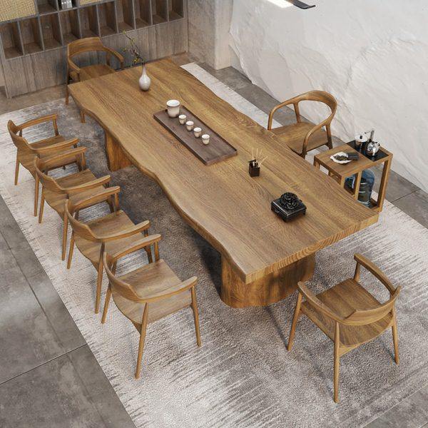 新中式实木茶桌全套客厅公室会客茶桌椅家用大板3米功夫泡茶桌,淘宝优惠券,粉丝福利购,淘宝优惠卷