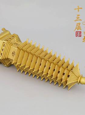 十三层AQU文塔黄铜销摆件家居书房办厂公书桌装昌饰品价直铜雕招