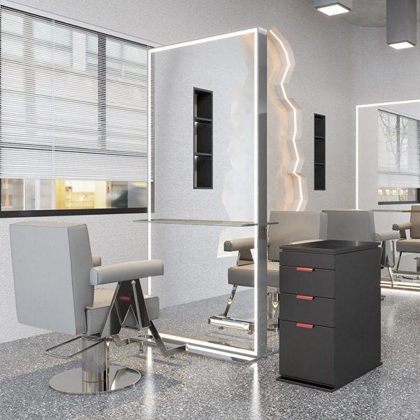 简约发廊理发店镜台网红不锈钢双面落地镜剪发镜理发店专用镜子,淘宝优惠券,粉丝福利购,淘宝优惠卷