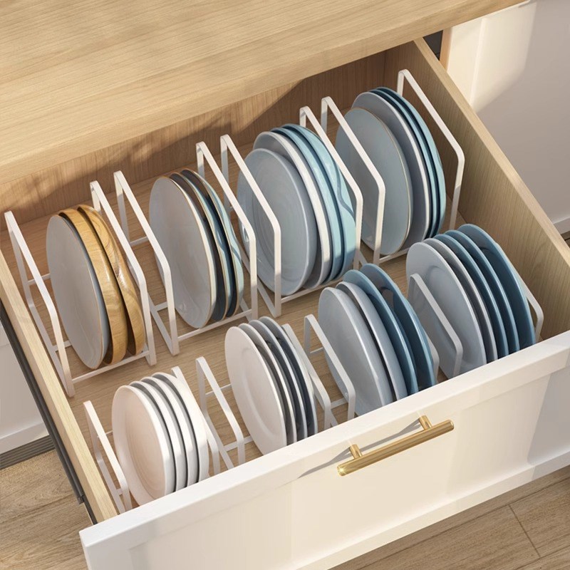 厨房碗碟沥水架厨柜内盘子收w纳架碗碟架柜内盘架碟架砧板盘子架 - 图0