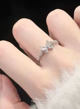 甜心公主闺蜜戒指女小众设计感简约情侣对戒节日送女友饰品潮礼物