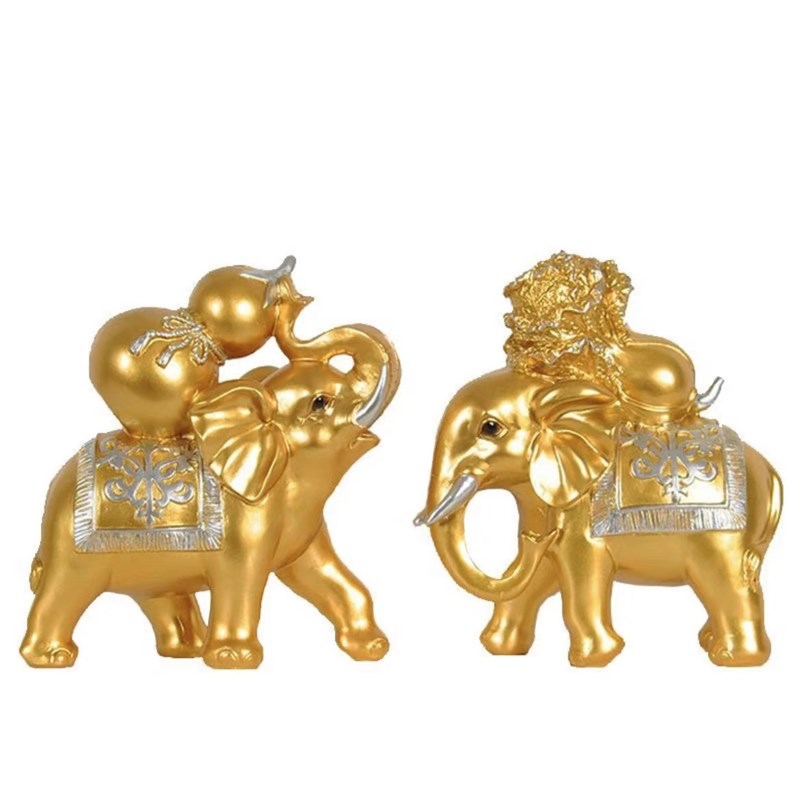 葫芦大象摆件家居客厅创意电视柜酒柜轻奢招财装饰品X乔迁新居礼 - 图2