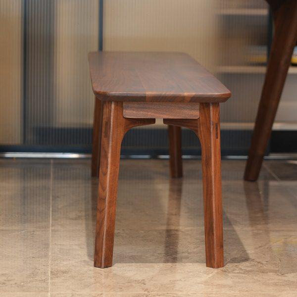 北美黑胡桃木长凳实木客厅餐桌椅组合家用原木长条凳现代简约凳子,淘宝优惠券,粉丝福利购,淘宝优惠卷