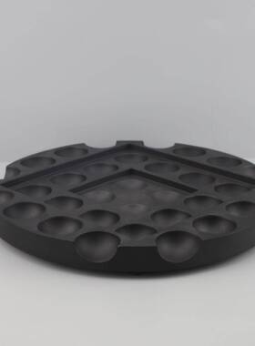 现代简约黑色摆洞洞果盘客厅样板家间茶几玄关0564桌面居装件饰品