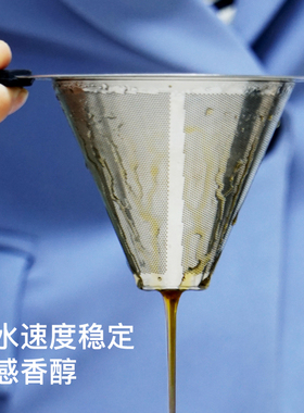 咖啡双层过滤网手冲咖啡壶过滤杯滴漏式免滤纸漏斗不锈钢过滤器