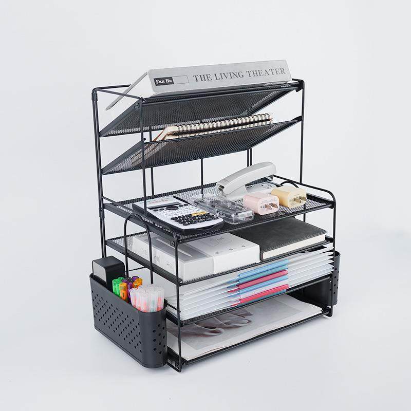 桌面文件整理器6层信纸托盘纸收纳收纳架办公桌面文具收纳架,淘宝优惠券,粉丝福利购,淘宝优惠卷