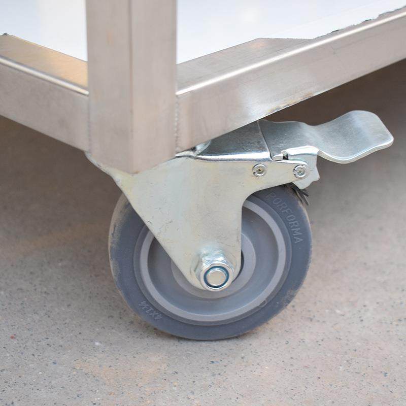 不锈钢手推餐车食堂盛菜餐车加厚护栏静音推车拉货搬运移动车,淘宝优惠券,粉丝福利购,淘宝优惠卷