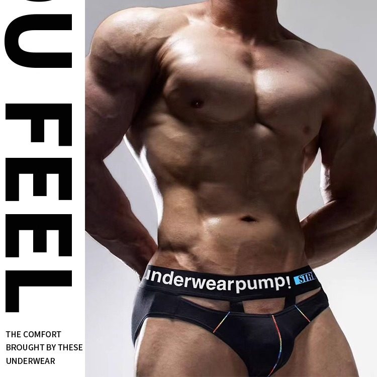 两条装男士内裤莫代尔舒适透气低腰吊环镂空三角裤性感纯色运动潮,淘宝优惠券,粉丝福利购,淘宝优惠卷