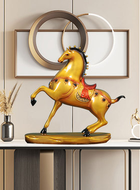 中式马摆件客厅马到成功家居装饰品创意玄关书房办公室桌面工艺品