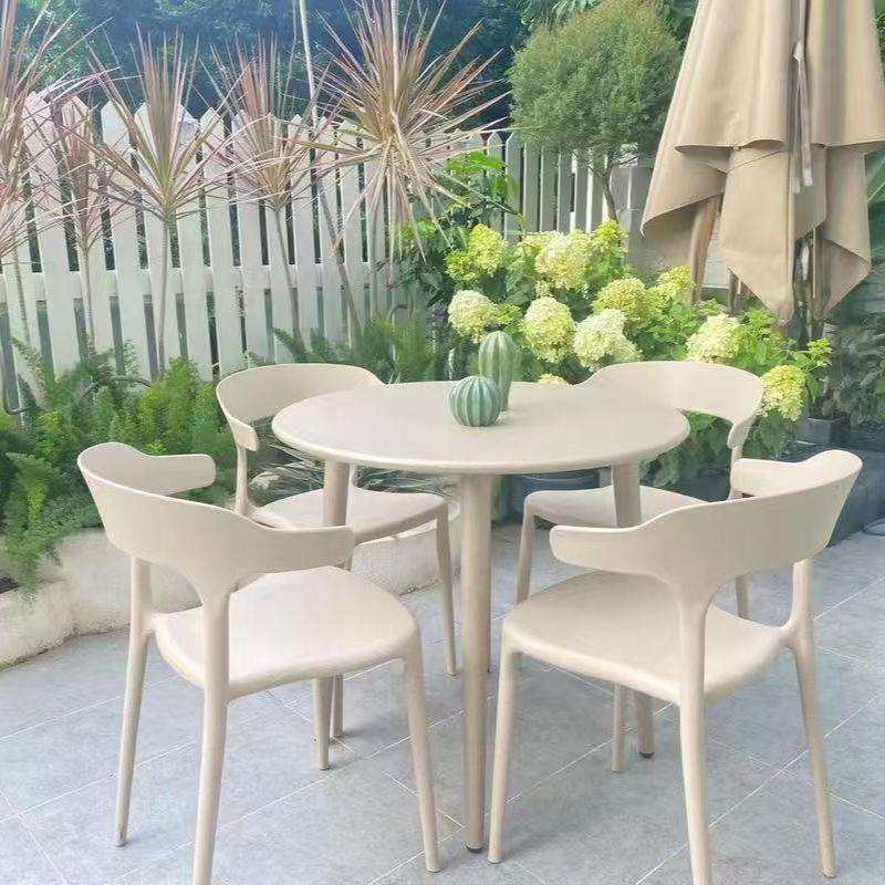 阳台茶桌椅户外庭院花园露天休闲网红奶茶店外摆新款塑料靠背椅子,淘宝优惠券,粉丝福利购,淘宝优惠卷