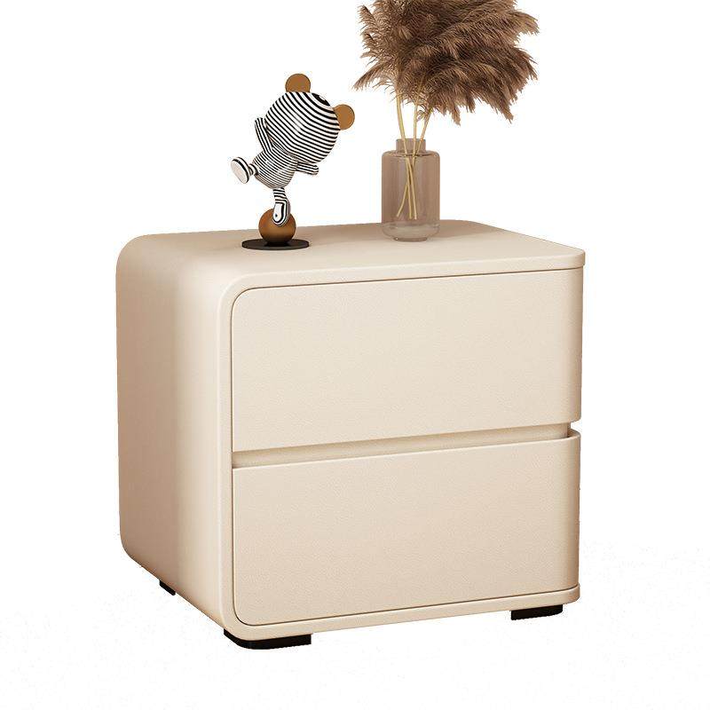 现代简约奶油风实木床头柜意式极简卧室家用小型免安装床头收纳柜,淘宝优惠券,粉丝福利购,淘宝优惠卷