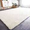 Nordic solid color living room and bedroom carpet, modern simple coffee table floor mat, home bay window carpet