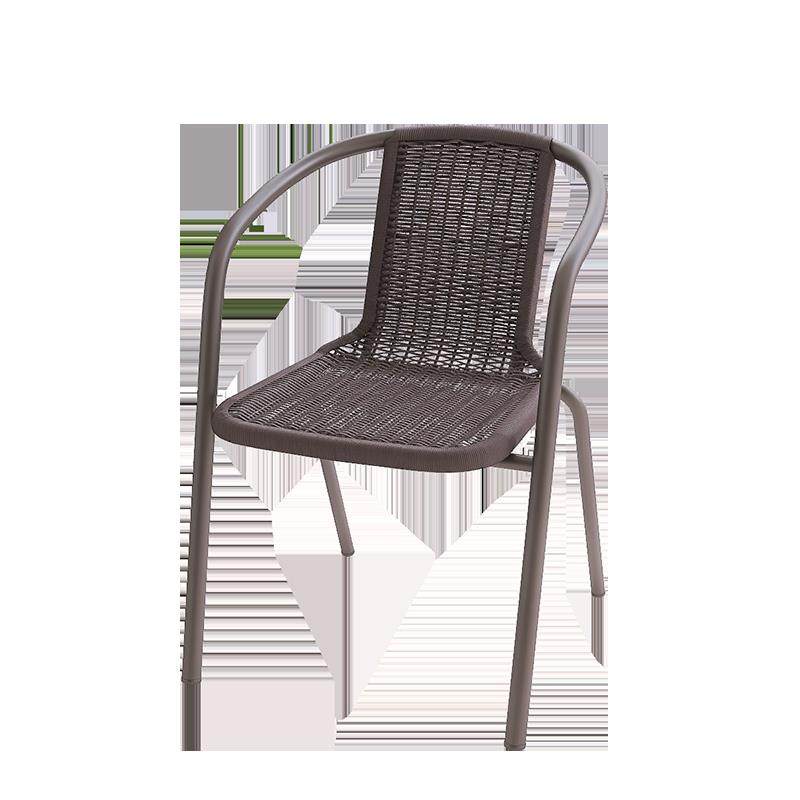 户外阳台休闲编藤靠背椅庭院可堆叠塑料椅家用餐桌椅套装防水防晒,淘宝优惠券,粉丝福利购,淘宝优惠卷