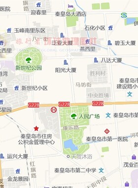 超大巨幅 秦皇岛市区地图订制定做 城市城区海报新版装饰画芯